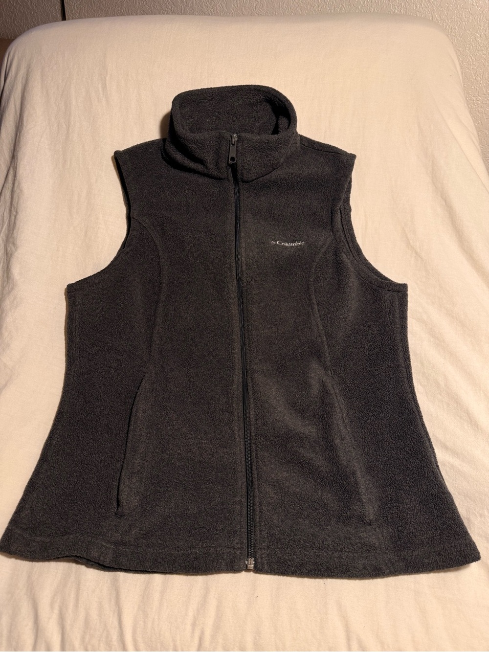 Columbia Women's Dark Gray Fleece Vest - Zip Front